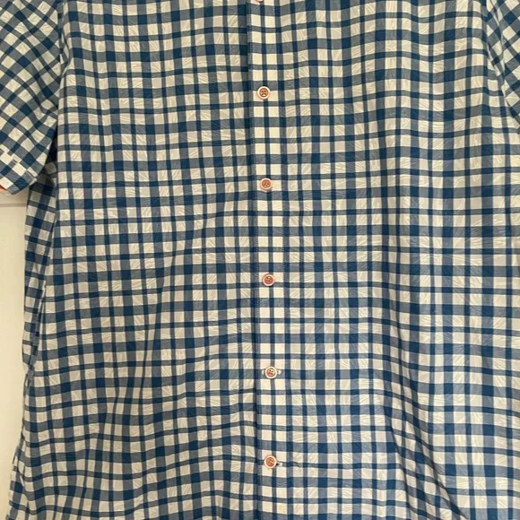 Robert Graham X Blue & White checkered button down Shirt gingham cotton Sz L - Picture 3 of 15